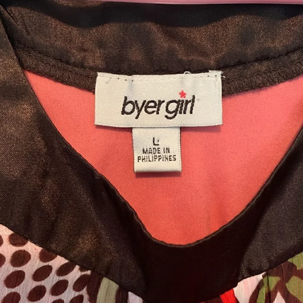 2 for $20 Byer Girl printed silk top